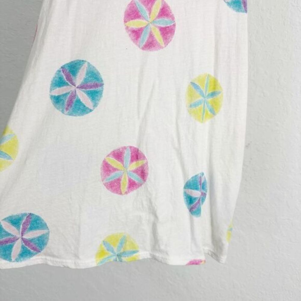 Chaser Sand‎ Dollar Racerback Tank Top White Pink Multicolor Extra Small Beach - Picture 5 of 8